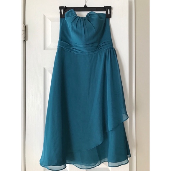 ✖️donated✖️Alfred Angelo Bridesmaid Tealness Dress - Picture 2 of 7